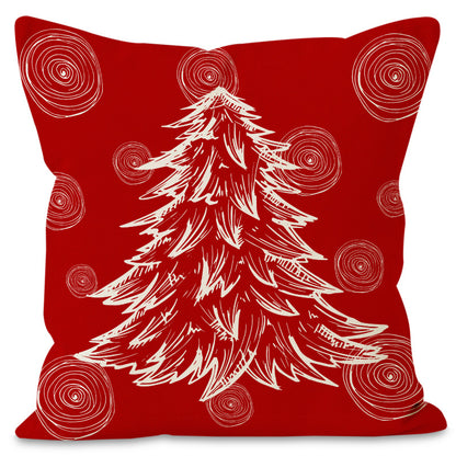 Christmas hat pillowcase linen Christmas tree letter print pillowcase holiday